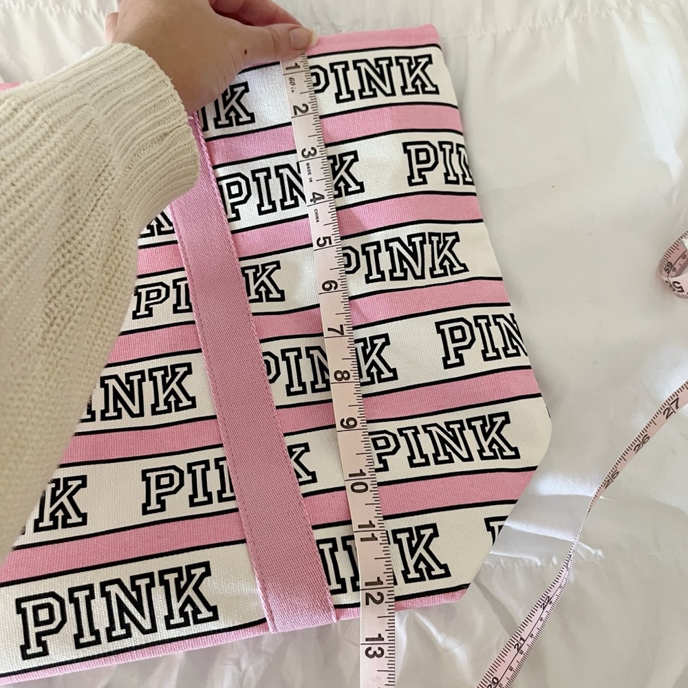 NWT Pink Top Zip Tote Bag - Picture 7 of 8